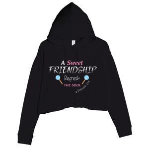 A Sweet Friendship Refresh The Soul Crop Fleece Hoodie