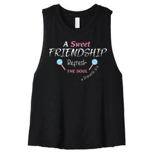 A Sweet Friendship Refresh The Soul Women's Racerback Cropped Tank