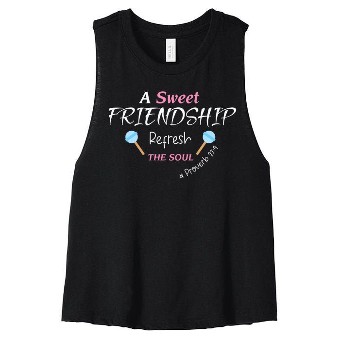 A Sweet Friendship Refresh The Soul Women's Racerback Cropped Tank