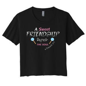 A Sweet Friendship Refresh The Soul Women's Crop Top Tee