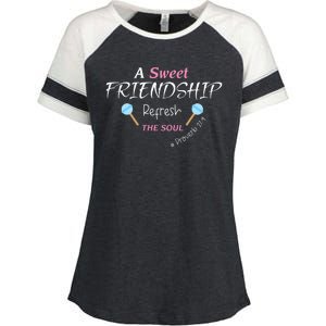 A Sweet Friendship Refresh The Soul Enza Ladies Jersey Colorblock Tee