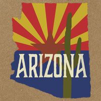 Arizona State Flag Saguaro Cotton Canvas Backpack
