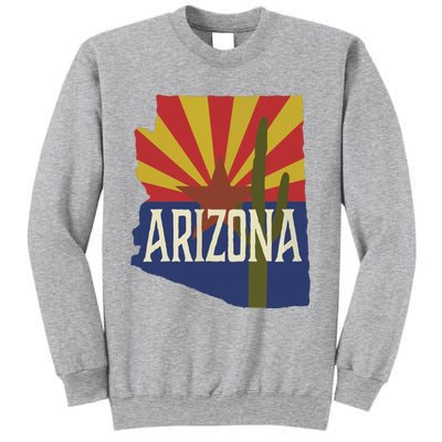 Arizona State Flag Saguaro Tall Sweatshirt