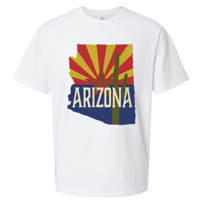 Arizona State Flag Saguaro Sueded Cloud Jersey T-Shirt