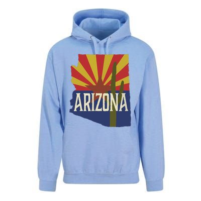 Arizona State Flag Saguaro Unisex Surf Hoodie