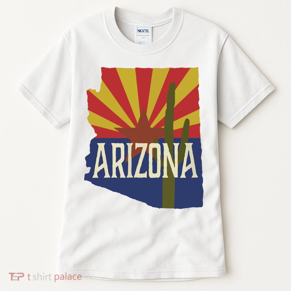 Arizona State Flag Saguaro Tall T-Shirt