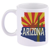 Arizona State Flag Saguaro 11oz C Handle Ceramic Mug