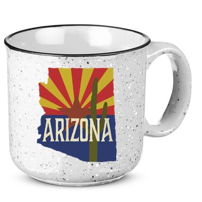 Arizona State Flag Saguaro 15oz Campfire Ceramic Mug