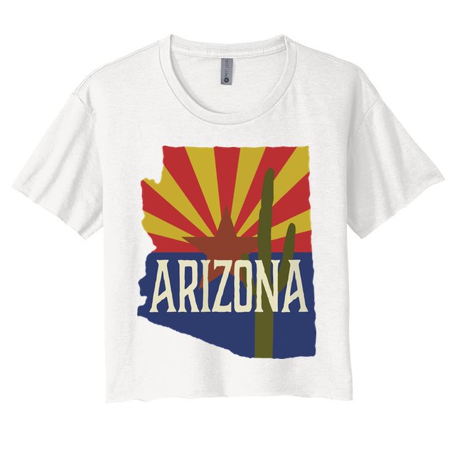 Arizona State Flag Saguaro Crop Top