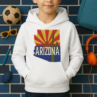 Arizona State Flag Saguaro Kids Hoodie