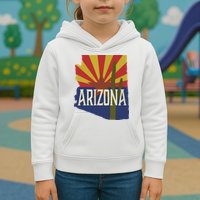Arizona State Flag Saguaro Kids Hoodie