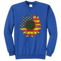 America Sunflower Flag 4th July American Patriotic Flower Cool Gift Tall Sweatshirt