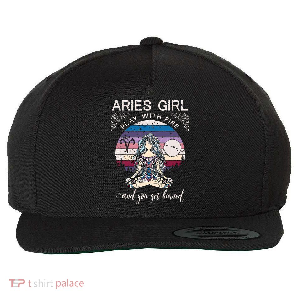 Aries Shirts For Women Retro Aries Girl Birthday Wool Snapback Cap