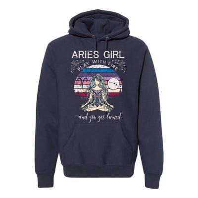 Aries Shirts For Women Retro Aries Girl Birthday Premium Hoodie