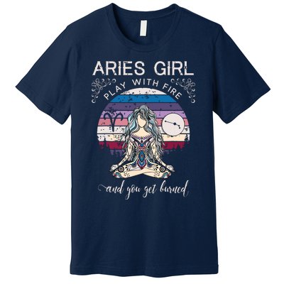 Aries Shirts For Women Retro Aries Girl Birthday Premium T-Shirt