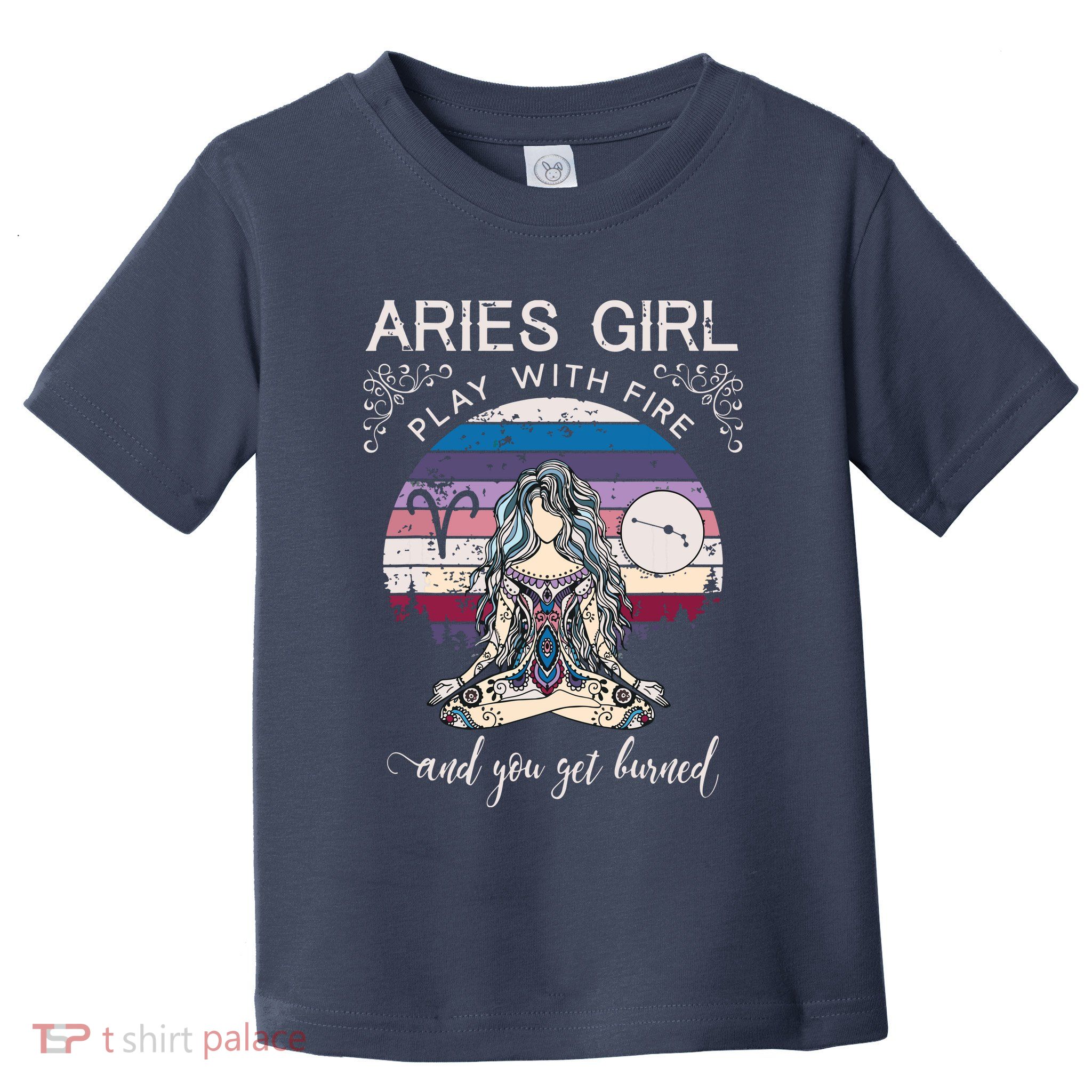 Aries Shirts For Women Retro Aries Girl Birthday Toddler T-Shirt