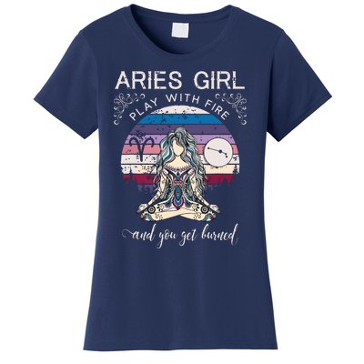 Aries Shirts For Women Retro Aries Girl Birthday Women's T-Shirt