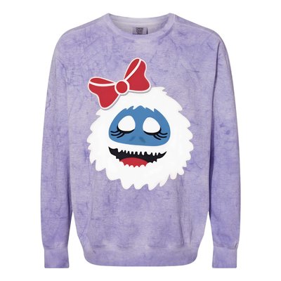 Abominable Snowman Face Costume Adults Christmas Colorblast Crewneck Sweatshirt