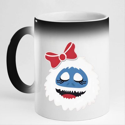 Abominable Snowman Face Costume Adults Christmas 11oz Black Color Changing Mug