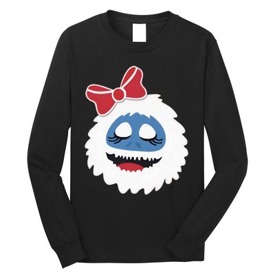 Abominable Snowman Face Costume Adults Christmas Long Sleeve Shirt