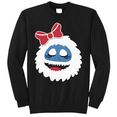 Abominable Snowman Face Costume Adults Christmas Sweatshirt