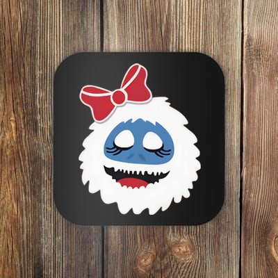 Abominable Snowman Face Costume Adults Christmas Coaster