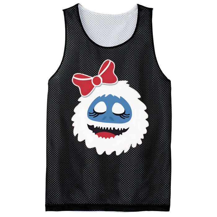 Abominable Snowman Face Costume Adults Christmas Mesh Reversible Basketball Jersey Tank