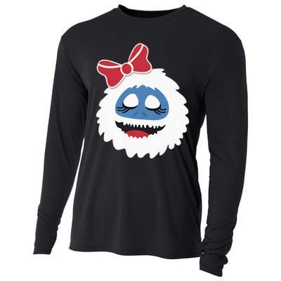 Abominable Snowman Face Costume Adults Christmas Cooling Performance Long Sleeve Crew