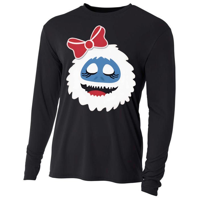 Abominable Snowman Face Costume Adults Christmas Cooling Performance Long Sleeve Crew