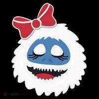 Abominable Snowman Face Costume Adults Christmas Premium T-Shirt
