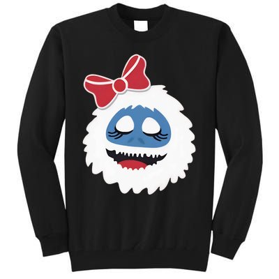 Abominable Snowman Face Costume Adults Christmas Tall Sweatshirt