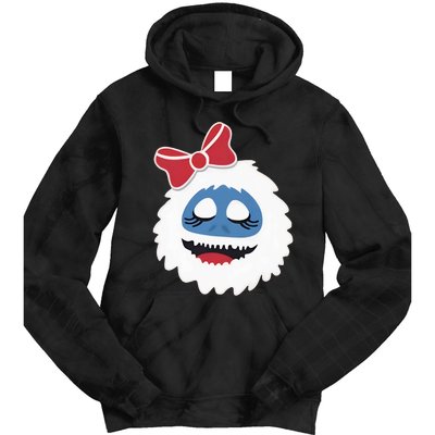 Abominable Snowman Face Costume Adults Christmas Tie Dye Hoodie