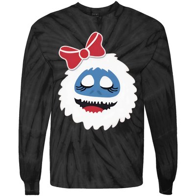 Abominable Snowman Face Costume Adults Christmas Tie-Dye Long Sleeve Shirt