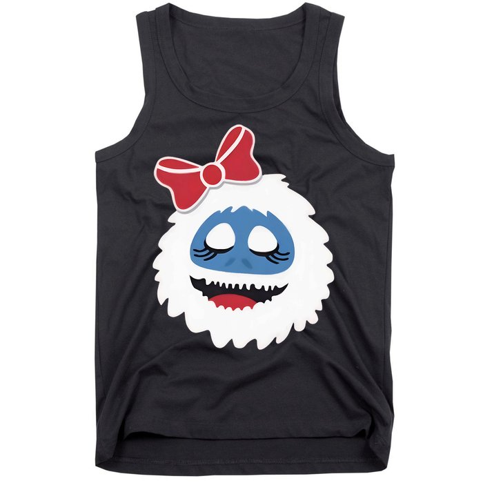 Abominable Snowman Face Costume Adults Christmas Tank Top