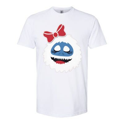 Abominable Snowman Face Costume Adults Christmas Softstyle CVC T-Shirt