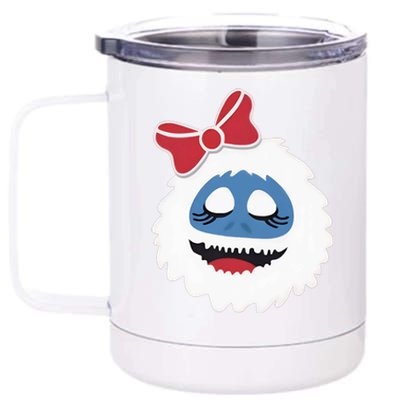 Abominable Snowman Face Costume Adults Christmas 12 oz Stainless Steel Tumbler Cup