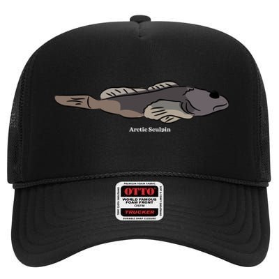 Arctic Sculpin Freshwater Fish High Crown Mesh Back Trucker Hat