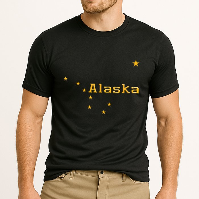 Alaska State Flag Astrology Big Dipper Polaris Cooling Performance Crew T-Shirt