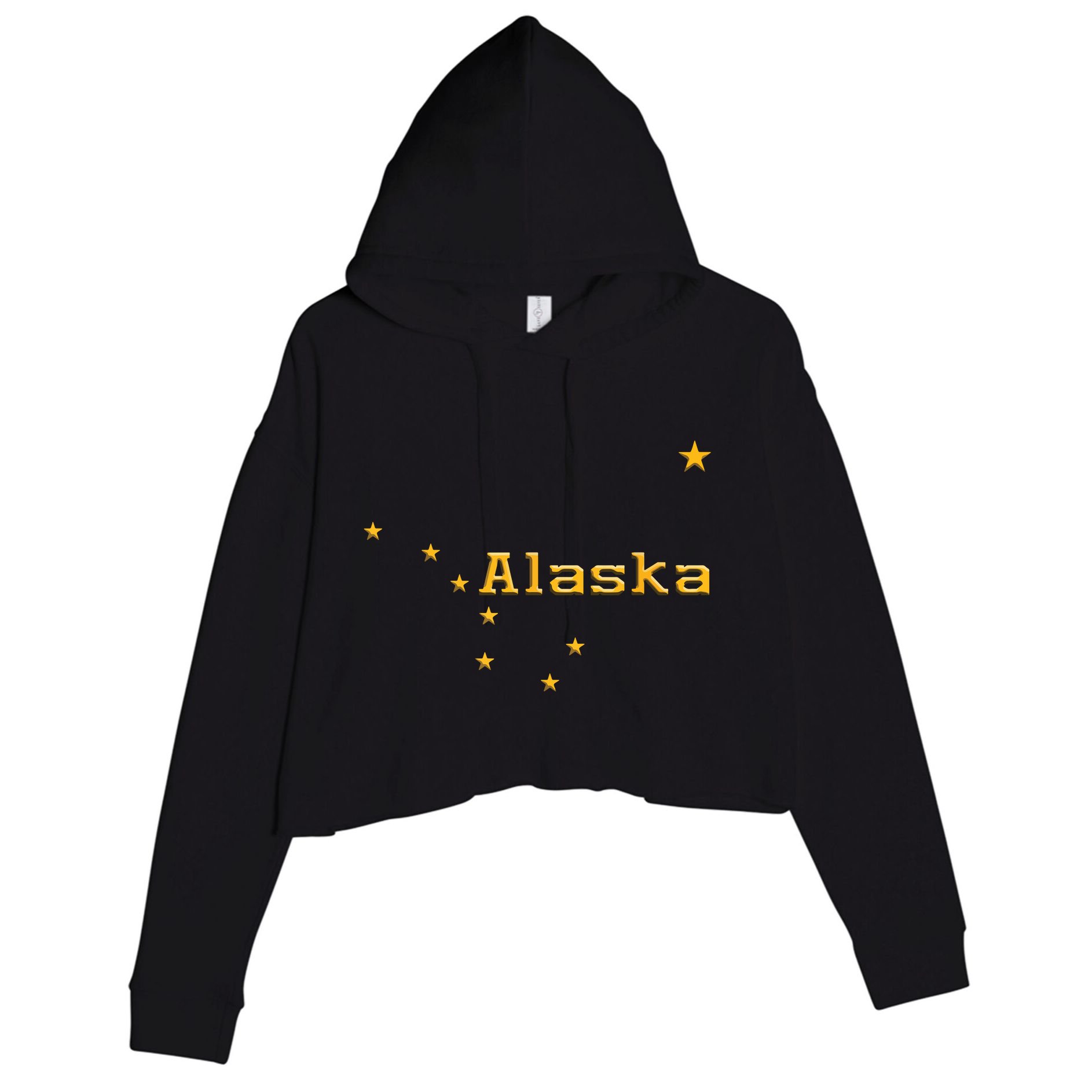 Alaska State Flag Astrology Big Dipper Polaris Crop Fleece Hoodie