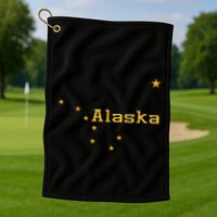 Alaska State Flag Astrology Big Dipper Polaris Golf Towel