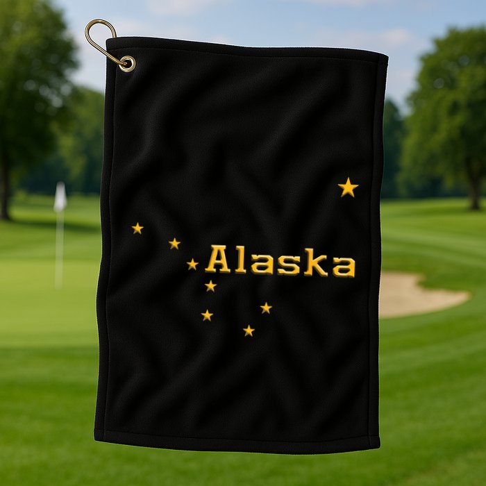 Alaska State Flag Astrology Big Dipper Polaris Golf Towel