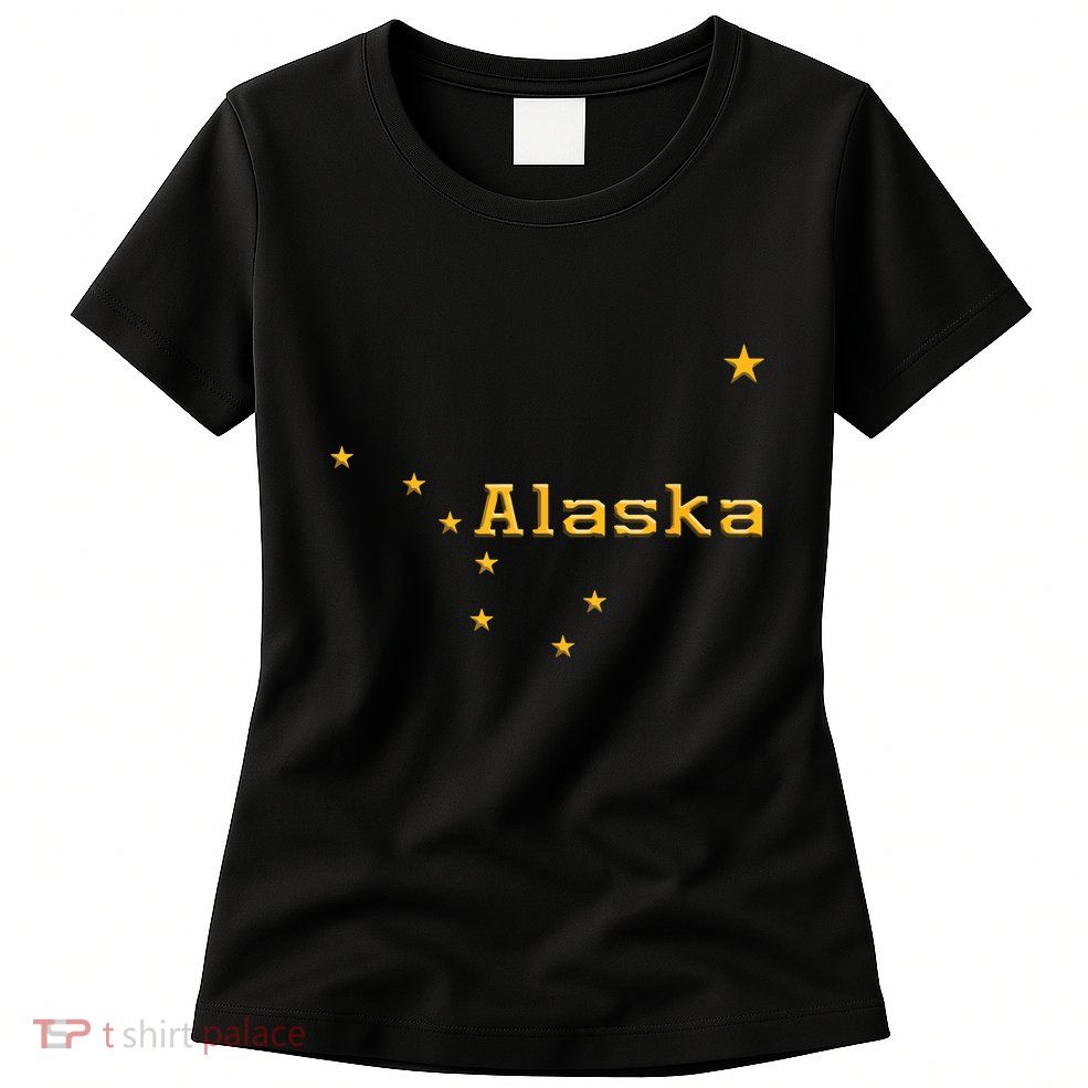 Alaska State Flag Astrology Big Dipper Polaris Womens T-Shirt