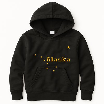 Alaska State Flag Astrology Big Dipper Polaris Kids Hoodie