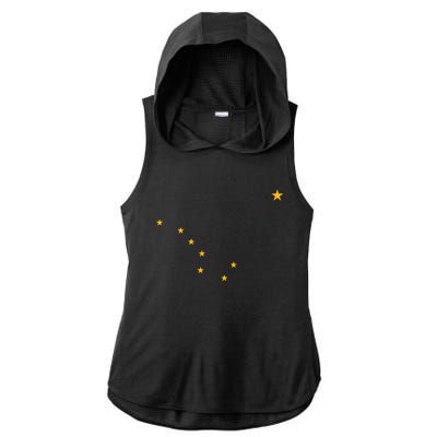 Alaska State Flag Shirts Stars Astrology Big Dipper Ladies PosiCharge Tri-Blend Wicking Draft Hoodie Tank