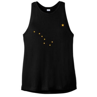 Alaska State Flag Shirts Stars Astrology Big Dipper Ladies PosiCharge Tri-Blend Wicking Tank