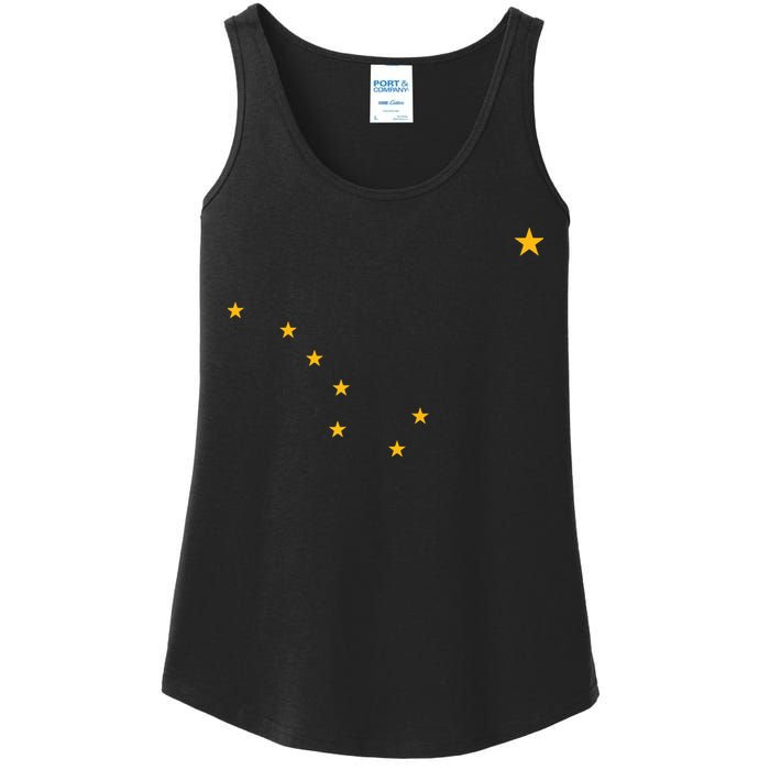 Alaska State Flag Shirts Stars Astrology Big Dipper Ladies Essential Tank