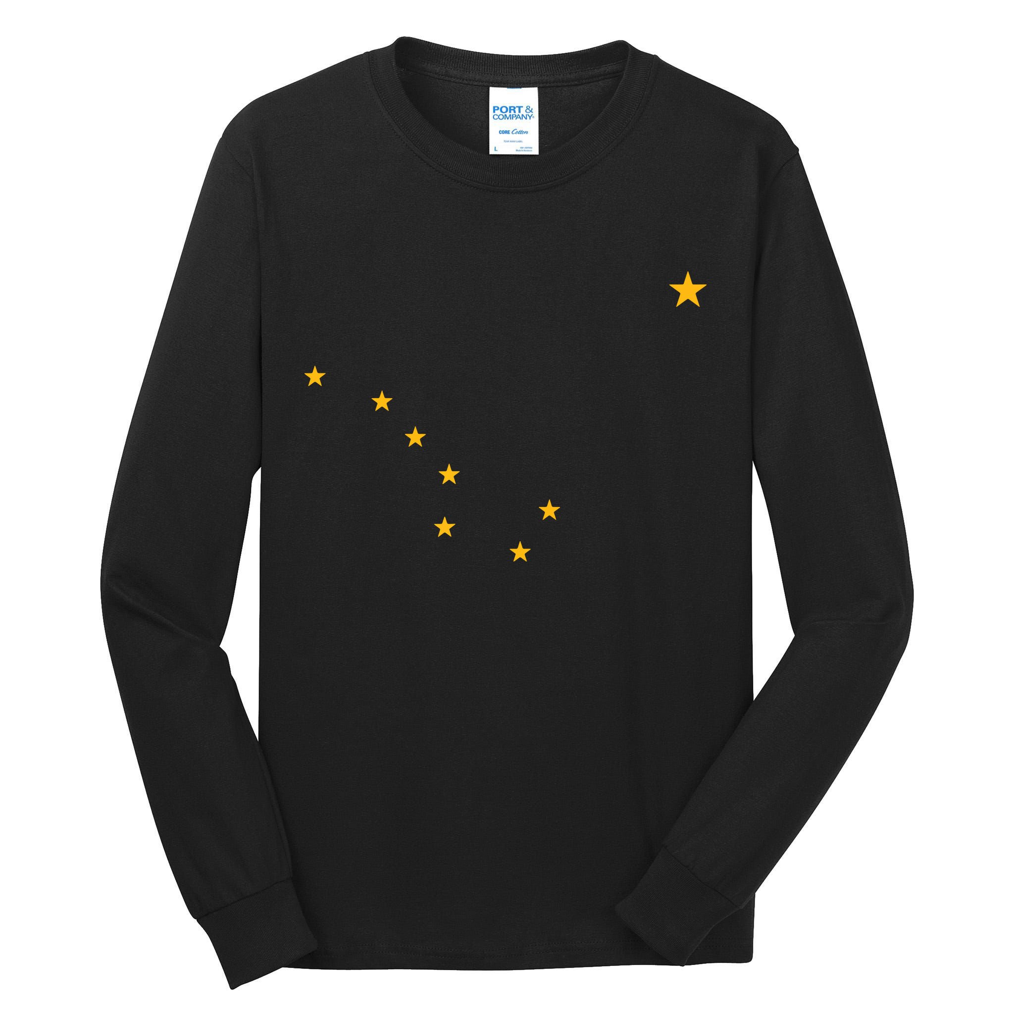 Alaska State Flag Shirts Stars Astrology Big Dipper Tall Long Sleeve T-Shirt