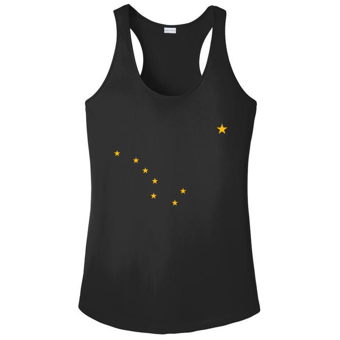 Alaska State Flag Shirts Stars Astrology Big Dipper Ladies PosiCharge Competitor Racerback Tank