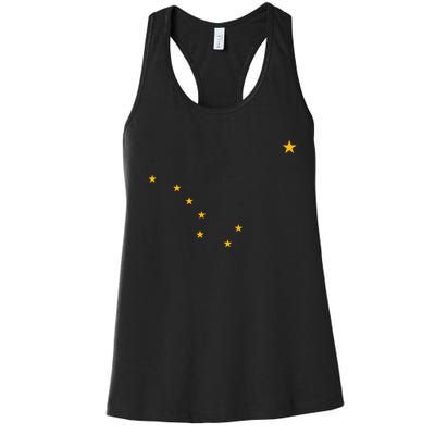 Alaska State Flag Shirts Stars Astrology Big Dipper Women's Racerback Tank