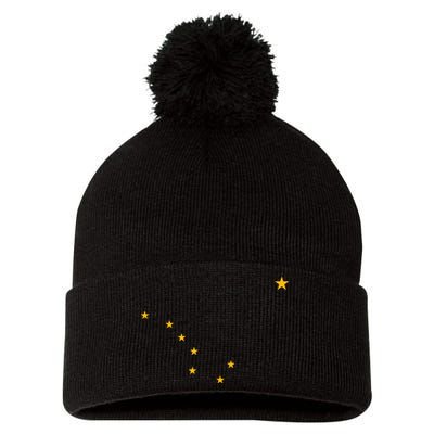 Alaska State Flag Shirts Stars Astrology Big Dipper Pom Pom 12in Knit Beanie